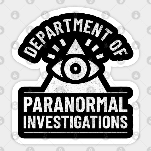 Department of Paranormal Investigations Sticker by BankaiChu